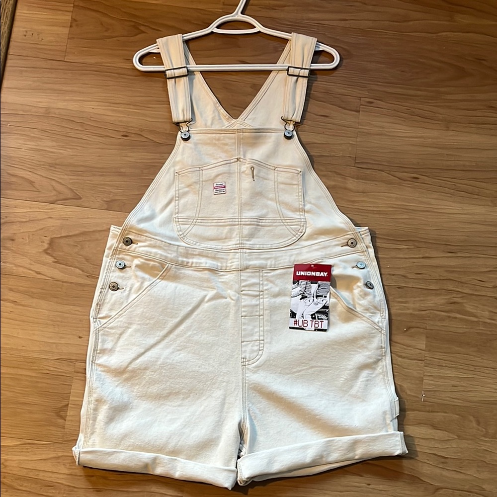 Cream Short Overalls